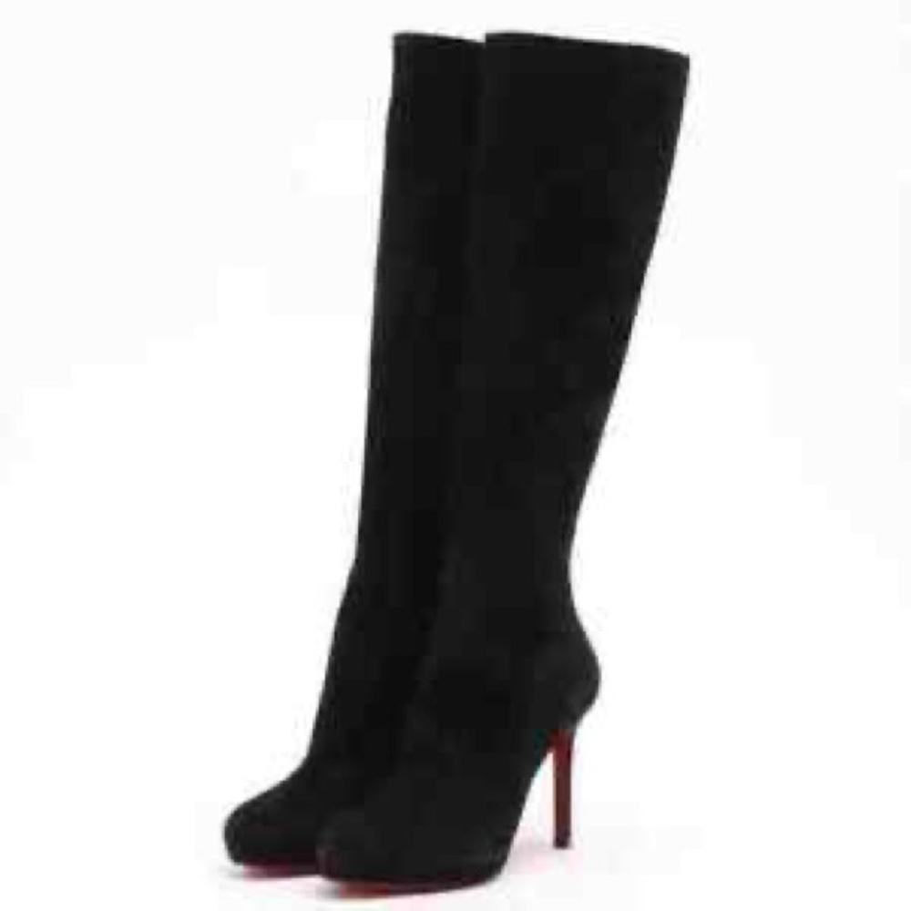 AUTHENTIC CHRISTIAN LOUBOUTIN Botalili 120 Suede Knee high Boots
